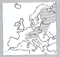 H περιοχές της , στην Ευρώπη